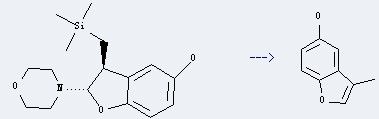 The 5-Benzofuranol, 3-methyl- could be obtained by the reactant of 2,3-Dihydro-2-morpholino-3-[(trimethylsilyl)methyl]benzofuran-5-ol